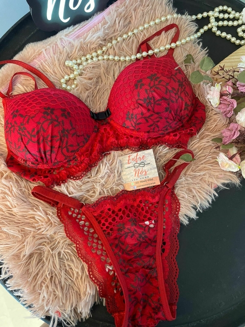 Conjunto Renda Bicolor