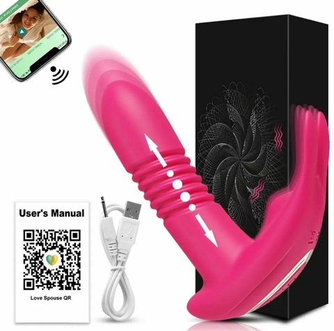 Vibrador vai e vem com esferas ponto G controle por App a longa distancia