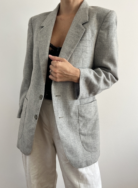 Blazer Vintage Lã Cinza - comprar online