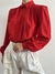 Camisa Vintage Seda Pura Vermelha (44) - loja online