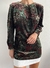 Blusa Vintage Veludo Estampado - comprar online