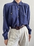 Camisa Vintage Seda Azul - loja online
