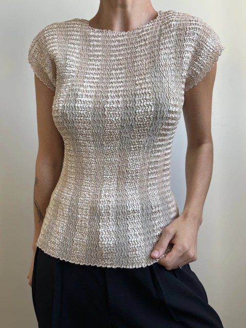 Blusa Plissada Gold