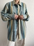 Camisa Vintage Listrada Azul e Ocre (GG) - comprar online