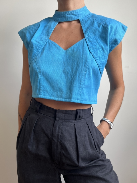 Cropped Vintage Azul