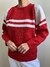 Tricô vermelho feito à mão na internet