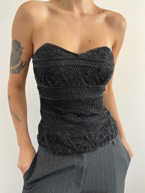 Bustiê Seda Pura Bordado - comprar online