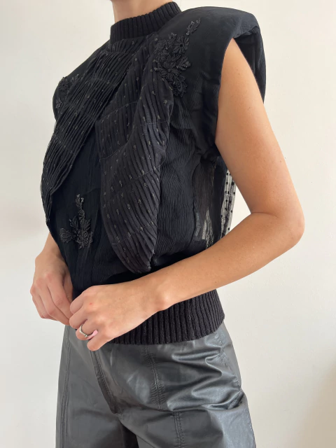 Blusa Preta Vintage 80’s - comprar online