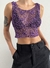 Cropped Crochê Roxo