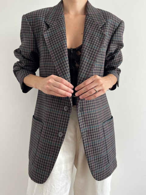 Blazer YSL Vintage Xadrez