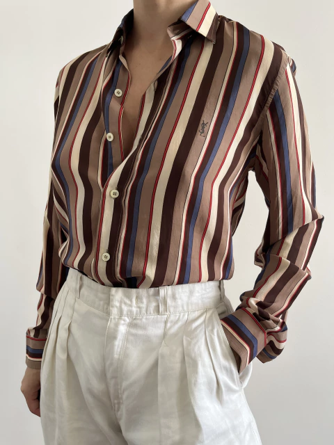 Camisa Yves Saint Laurent Seda Pura - comprar online