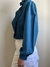Camisa Vintage Seda Pura Azul Petróleo - comprar online