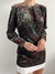 Blusa Vintage Veludo Estampado