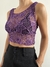 Cropped Crochê Roxo na internet