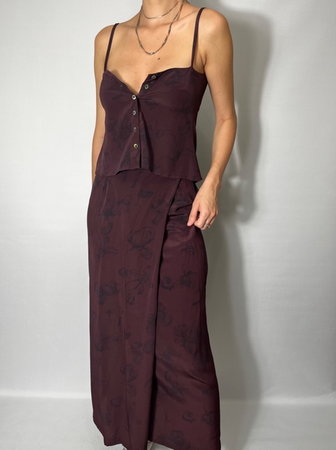 Conjunto vintage seda pura, 36