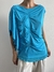 Blusa Turquesa Franzidos - Tordo Brechó