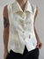 Blusa Vintage Linho Bordada Amarela - comprar online
