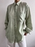 Camisa Linho Puro Brasperola Verde - comprar online