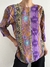 Blusa Vintage Roxa Estampada - Tordo Brechó