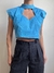 Cropped Vintage Azul na internet