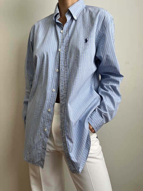 Camisa Ralph Lauren Azul Listrada