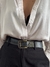 Cinto Vintage Couro Preto