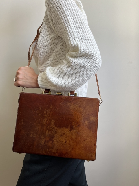 Maleta vintage de couro