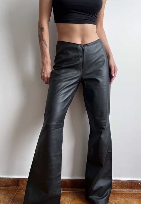 Calça couro legítimo