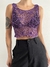Cropped Crochê Roxo - comprar online