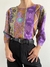 Blusa Vintage Roxa Estampada - comprar online
