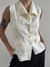 Blusa Vintage Linho Bordada Amarela
