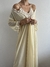 Conjunto Vintage Camisola e Robe Amarelo
