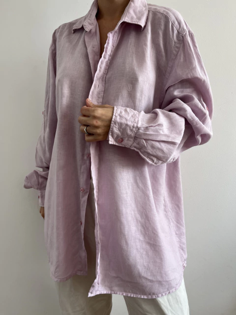 Camisa Linho Puro Lilás