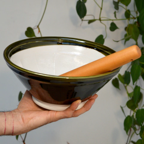 Suribachi - COLOR MARRON Mortero Japones 28cm