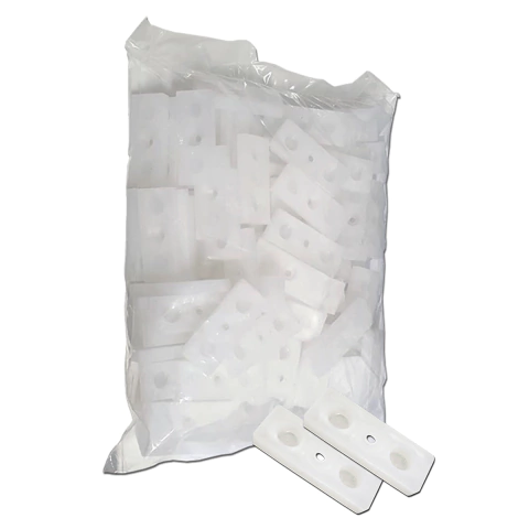 100 Calço Cunha Branco 8mm