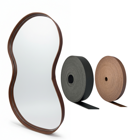 5 Metros Moldura Flex Slim Couro 25mmx1mm Para Espelhos