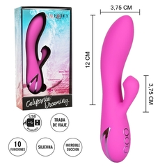 California Dreaming vibrador premium con estimulador de clítoris