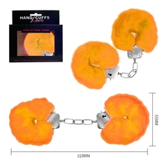 Esposas de metal con cubierta de peluche suave Naranja