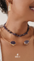 Colar Pedras Feminino Conjunto Niara Ametista - Lerato Afro Pedras Naturais