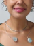 Conjunto Kali Brinco Feminino e Choker Agua marinha