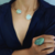 Choker Zuri Pedra Dupla Agua Marinha