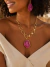 Colar Feminino e Brinco Conjunto Ayo Agata Rosa - comprar online