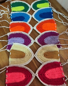 Top crochê bicolor