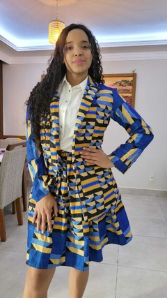 Conjunto Afro Blazer e saia gode Rainha Califia