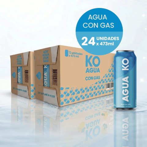 Agua con Gas en lata x24