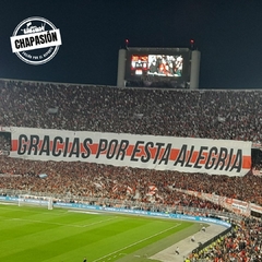 Gracias por esta alegria - bandera River Plate festejo campeón