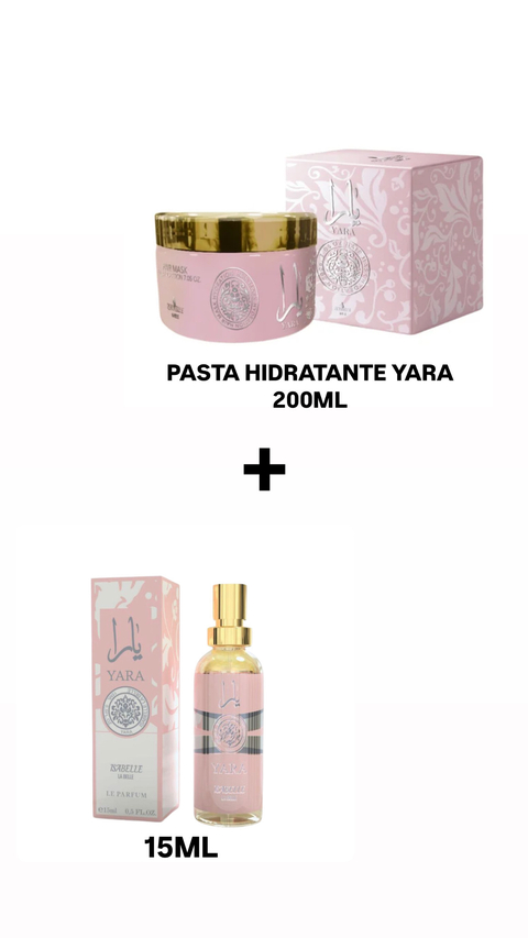 PASTA YARA ROSA ISABELLE 200ML + PERFUME YARA 15ML ISABELLE