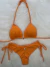 Conjunto top cortininha + calcinha fio duplo regulável lisa - comprar online