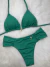 Conjunto top cortininha + calcinha tanga borboleta verde bandeira - comprar online