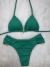 Conjunto top cortininha + calcinha tanga borboleta verde bandeira na internet